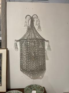 Pair English Regency Style Crystal Pagoda Sconces - 4122102