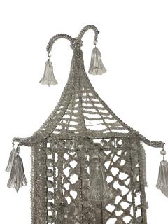 Pair English Regency Style Crystal Pagoda Sconces - 4122112