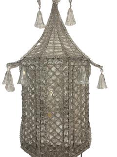 Pair English Regency Style Crystal Pagoda Sconces - 4122115