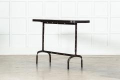 Pair English Wrought Iron Pine Console Tables - 3633210