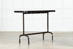 Pair English Wrought Iron Pine Console Tables - 3633212