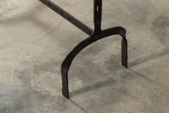 Pair English Wrought Iron Pine Console Tables - 3633216