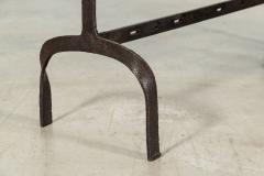 Pair English Wrought Iron Pine Console Tables - 3633217