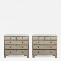 Pair Faux Bamboo Chest of Drawers - 1660327