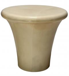 Pair Faux Goatskin Mushroom Side End Tables 1970 - 3043993