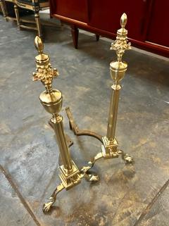 Pair Federal Brass Andirons - 3647732