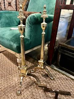 Pair Federal Brass Andirons - 3647736