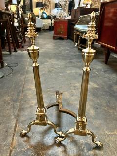 Pair Federal Brass Andirons - 3647739