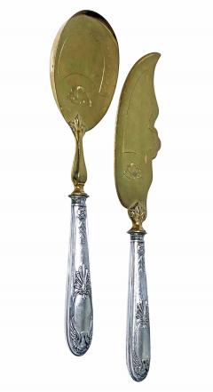 Pair French 1st standard Silver Fruit and Cake Servers C 1920  - 3229807