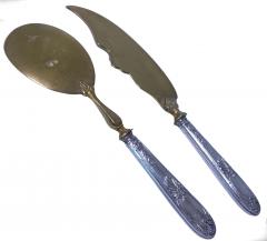 Pair French 1st standard Silver Fruit and Cake Servers C 1920  - 3229811