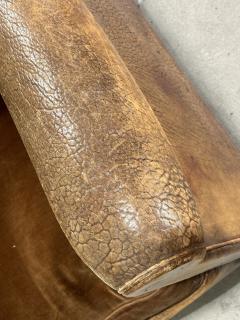 Pair French Art Deco Leather Lounge Chairs 1930 - 3552502