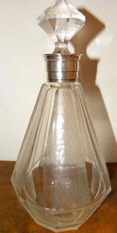 Pair French Art Etched Glass Decanters - 124701