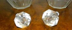 Pair French Art Etched Glass Decanters - 124706