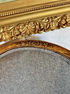 Pair French Empire Style Barrel Back Bergeres c 1930 1940 - 4463571