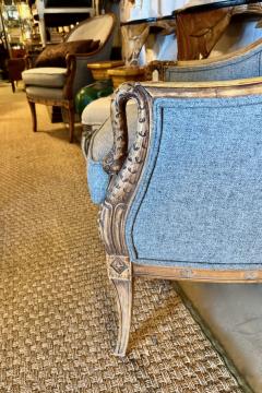 Pair French Empire Style Barrel Back Bergeres c 1930 1940 - 4463573