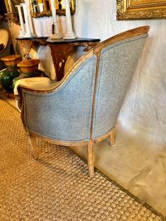 Pair French Empire Style Barrel Back Bergeres c 1930 1940 - 4463575