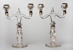 Pair French Glass Candelabra - 144613