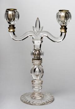 Pair French Glass Candelabra - 144615