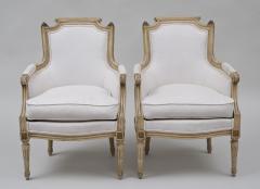 Pair French Louis XVI Style Bergeres - 96731