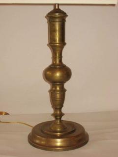 Pair French Mid Century Modern Neoclassical Gilt Bronze Solid Brass Table Lamps - 1844362