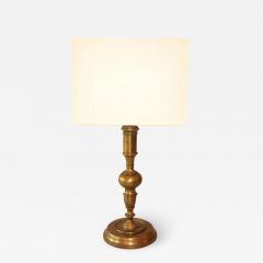 Pair French Mid Century Modern Neoclassical Gilt Bronze Solid Brass Table Lamps - 1845795