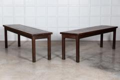 Pair French Oak Cafe Tables - 2918446