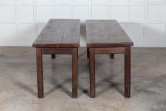 Pair French Oak Cafe Tables - 2918449