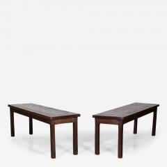 Pair French Oak Cafe Tables - 2922069