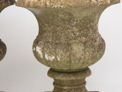 Pair French Stone Neoclassical Urns 20th century - 3247121