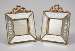 Pair French Venetian Glass Gilded Frames - 3940739