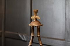 Pair French Wall Mounted Faux Bamboo Brass Etageres - 2030676