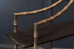 Pair French Wall Mounted Faux Bamboo Brass Etageres - 2030679