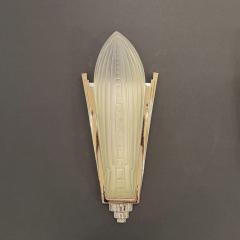 Pair Genet et Michon Style Art Deco Wall Sconces France  - 4451096