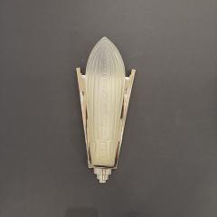 Pair Genet et Michon Style Art Deco Wall Sconces France  - 4451099