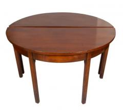 Pair George III Mahogany Demilune Console Tables - 4137308