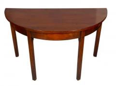 Pair George III Mahogany Demilune Console Tables - 4137399