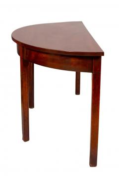 Pair George III Mahogany Demilune Console Tables - 4137402