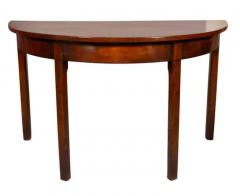Pair George III Mahogany Demilune Console Tables - 4137431