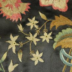 Pair Georgian Silkwork Embroideries of Flowers - 4659704