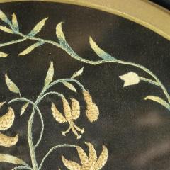 Pair Georgian Silkwork Embroideries of Flowers - 4659708