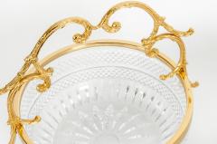 Pair Gilt Bronze Cut Crystal Centerpiece - 1130128