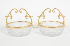 Pair Gilt Bronze Cut Crystal Centerpiece - 1130130