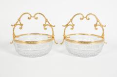 Pair Gilt Bronze Cut Crystal Centerpiece - 1130134