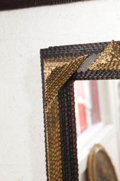 Pair Gold and Black Tramp Art Mirrors - 1640249