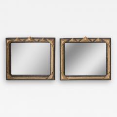 Pair Gold and Black Tramp Art Mirrors - 1642954