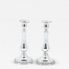 Pair Gorham Silverplate Candlesticks in the English Regency Style - 3177830
