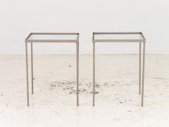 Pair Gray Painted Garden Side Tables Late 20th c  - 3556963