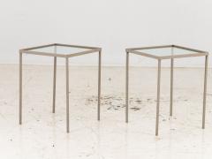 Pair Gray Painted Garden Side Tables Late 20th c  - 3556964