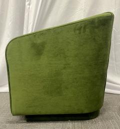 Pair Green Velvet Swivel Chairs - 2668614