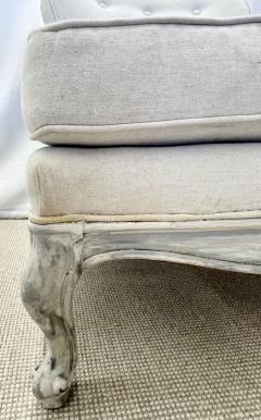 Pair Gustavian Style Slipper Chairs Swedish Style Paint Decorated Distressed - 2920600